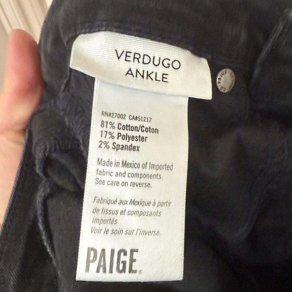 PAIGE Black Verdugo Ankle Women's Jeans - Picture 4 of 4